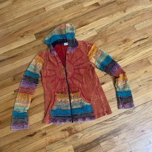 create good network 100% cotton zip up hoodie size s-m